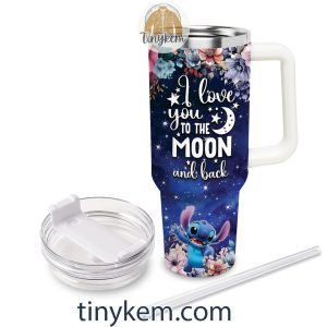 Stitch Customized 40 Oz Tumbler I Love You To The Moon and Back 2B3 c3ITq