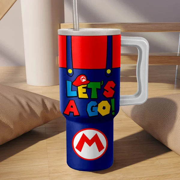 Super Mario 40 Oz Tumbler: Let’s A Go