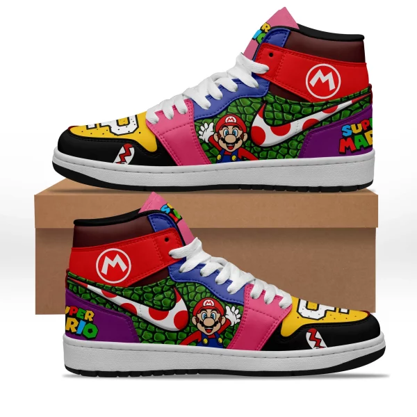 Super Mario Air Jordan 1 High Top Shoes