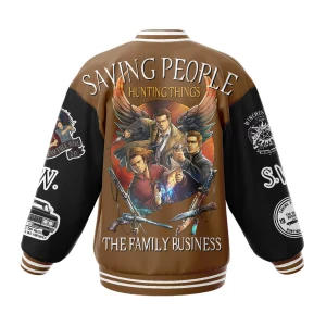 Supernatural Customized Baseball Jacket Saving People Hunting Things The Family Business2B3 2e6fq