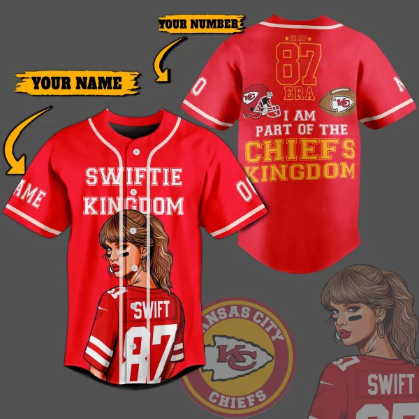 Taylor Swift Chiefs Customized Baseball Jersey: Swiftie Kingdom