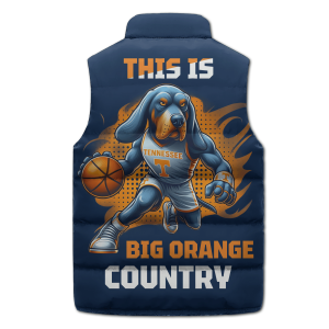 Tennessee Vols Basketball Mascot Puffer Sleeveless Jacket Big Orange Country2B3 C0uPv