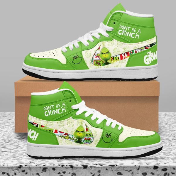 The Grinch Air Jordan 1 High Top Shoes