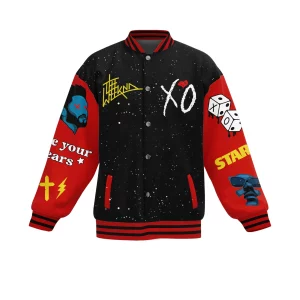The Weeknd Baseball Jacket Im Tryna Live Life For The Moment2B2 m9L56