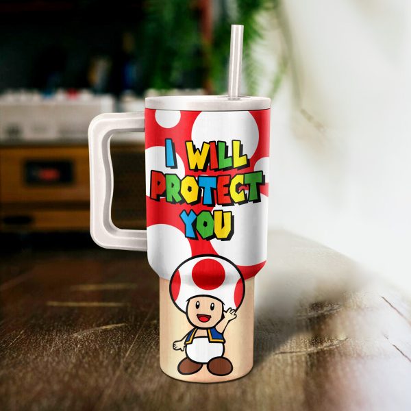 Toad 40 Oz Tumbler: Gift for Super Mario fans