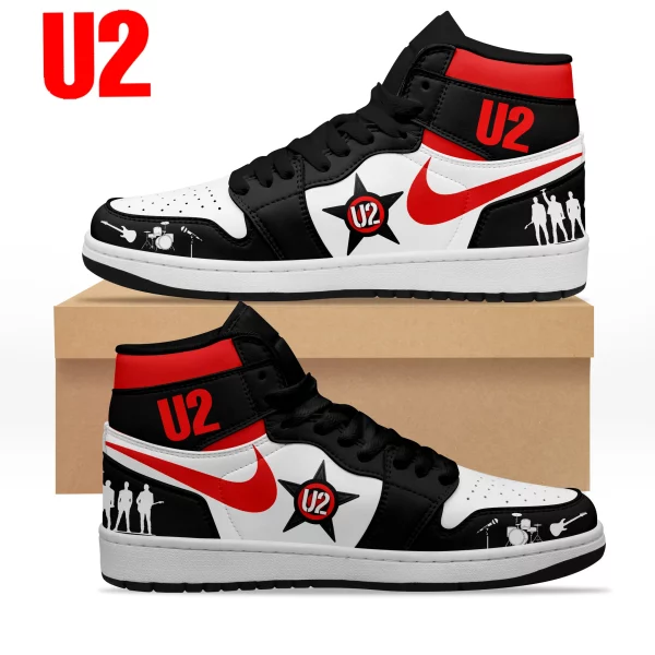 U2 Customized Air Jordan 1 High Top Shoes