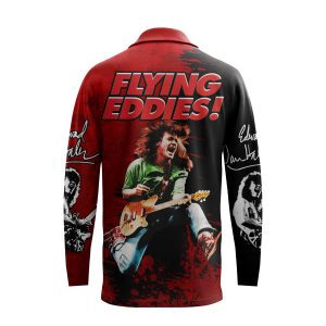 Van Halen Long Sleeve Polo Shirt Flying Eddies2B3 6Nk45