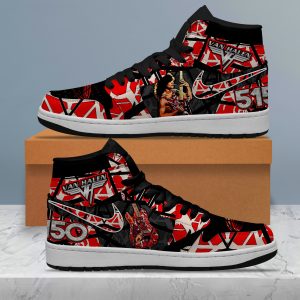 Van Hallen Air Jordan 1 High Top Shoes