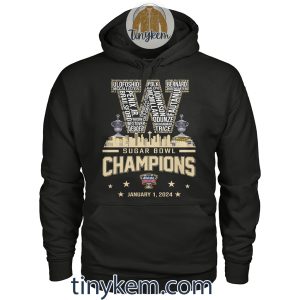 Washington Huskies Sugar Bowl Champions 2024 Shirt Two Sides Printed2B3 FuuGJ