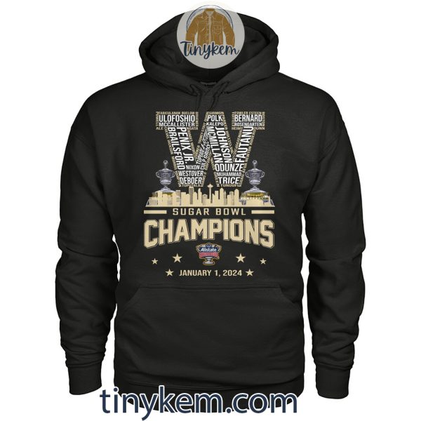 Washington Huskies Sugar Bowl Champions 2024 Shirt Two Sides Printed