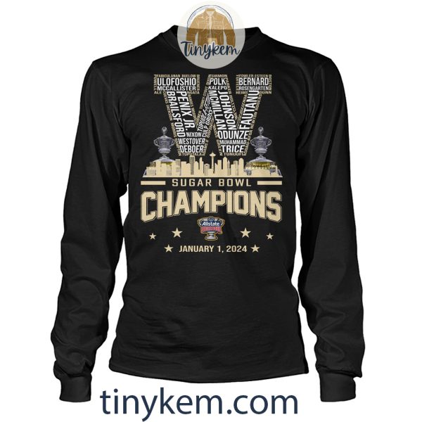 Washington Huskies Sugar Bowl Champions 2024 Shirt Two Sides Printed