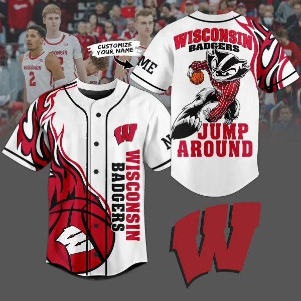 Wisconsin Badgers Customized Baseball Jersey