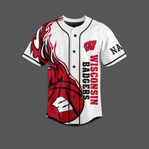 Wisconsin Badgers Customized Baseball Jersey2B2 pVCNK