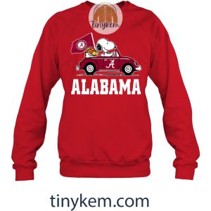 Alabama Basketball With Snoopy Driving Car Tshirt2B3 4d5mA