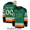 Arizona Coyotes Customized St.Patrick’s Day Design Vneck Long Sleeve Hockey Jersey