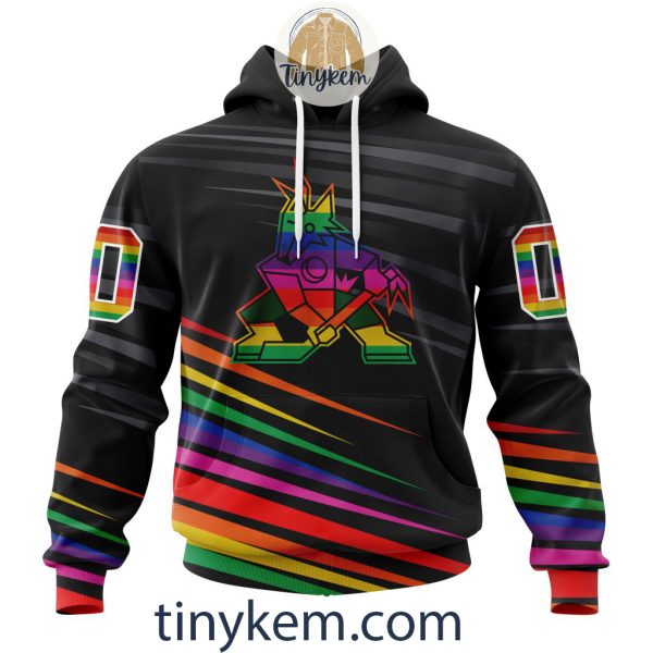Arizona Coyotes With LGBT Pride Design Tshirt, Hoodie, Sweatshirt