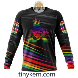 Arizona Coyotes With LGBT Pride Design Tshirt Hoodie Sweatshirt2B4 aSLAy