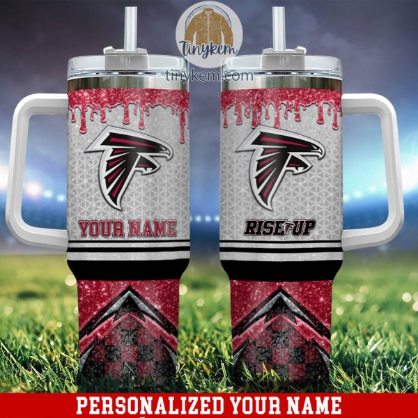 Atlanta Falcons Personalized 40Oz Tumbler With Glitter Printed Style