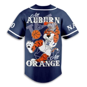 Auburn Tigers Customized Baseball Jersey All Orange2B3 uVkuc