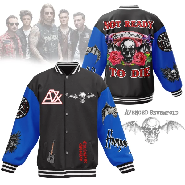 Avenged Sevenfold Baseball Jacket: Not Ready To Die