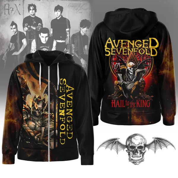 Avenged Sevenfold Zipper Hoodie: Hail To The King