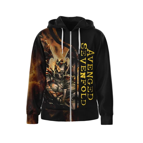 Avenged Sevenfold Zipper Hoodie: Hail To The King