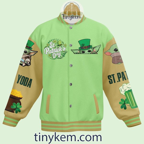 Baby Yoda Patrick Day Baseball Jacket