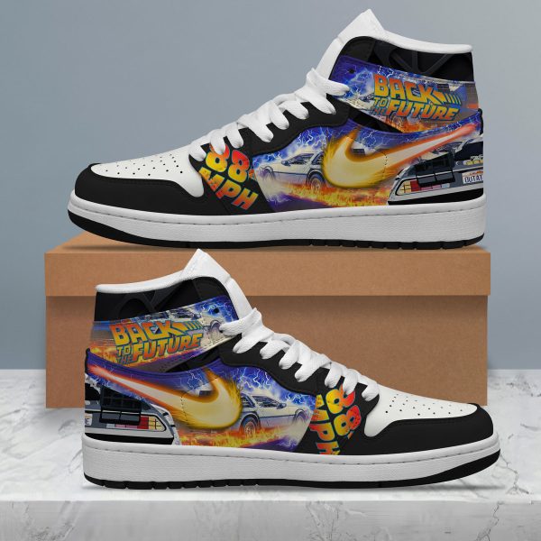 Back To The Future Air Jordan 1 High Top Shoes