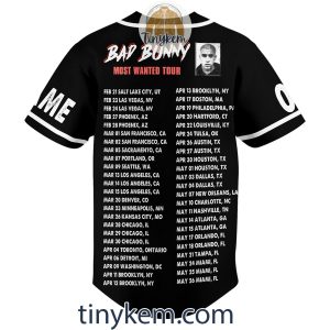 Bad Bunny Customized Baseball Jersey Most Wanted Tour 20242B3 KGR2m