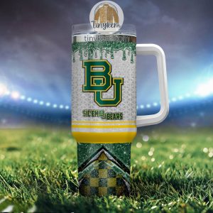 Baylor Bears Customized 40oz Tumbler With Glitter Printed Style2B4 BhFso