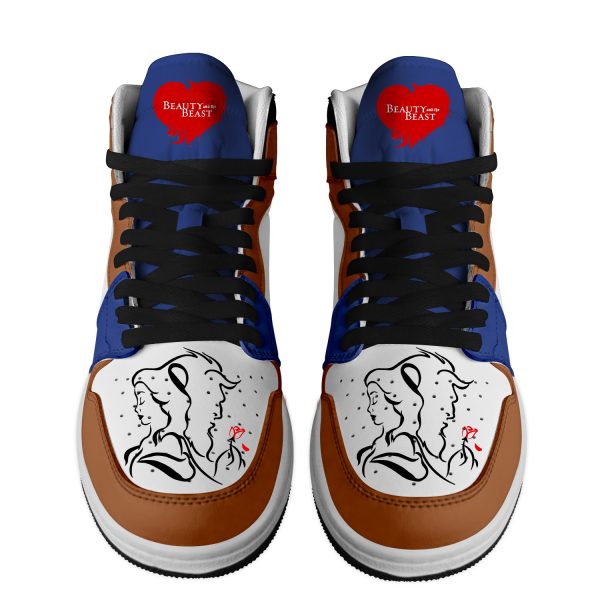 Beauty And The Beast Air Jordan 1 High Top Shoes
