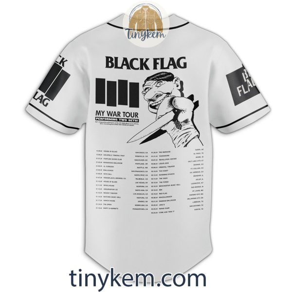 Black Flag Tour Customized Baseball Jersey