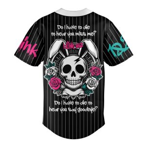 Blink 182 Customized Baseball Jersey With Bunny Skull Design2B3 72n3q
