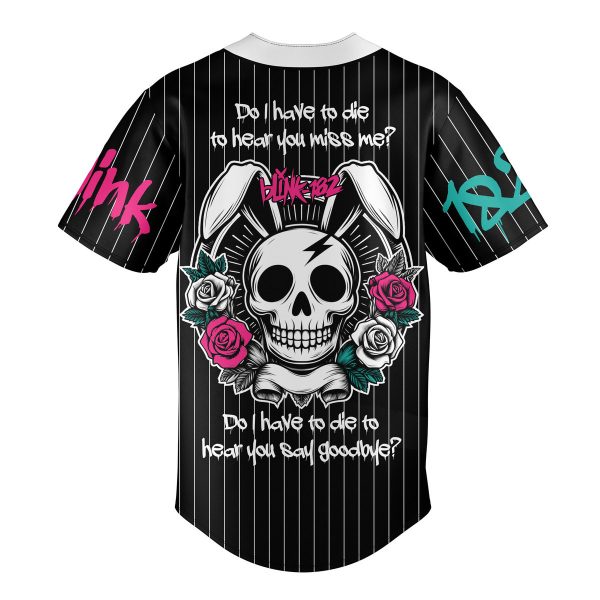 Blink-182 Customized Baseball Jersey With Bunny Skull Design