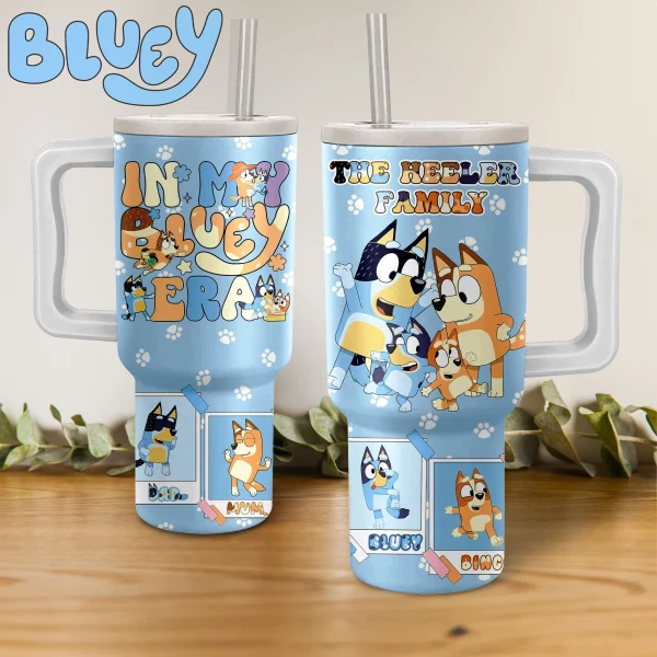 Bluey 40 Oz Tumbler: The Heeler Family