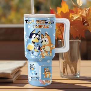 Bluey 40 Oz Tumbler The Heeler Family2B3 HhxnG