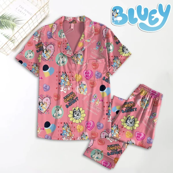 Bluey Icons Bundle Pink Pajamas Set