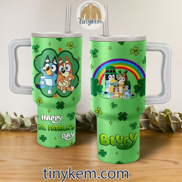 Bluey ST Patrick Day 40Oz Tumbler