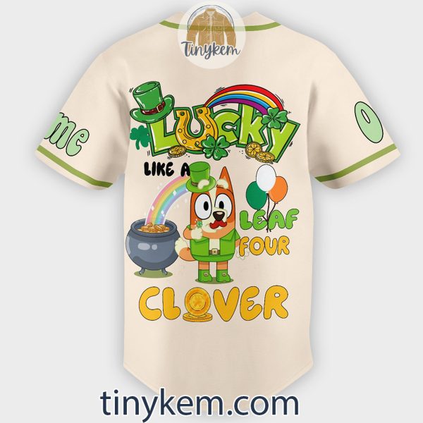 Bluey St Patrick Day Customized Baseball Jersey