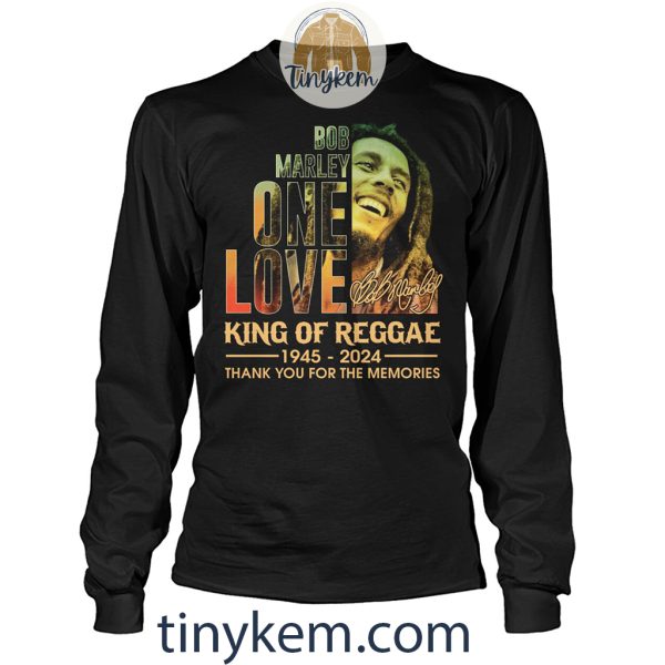 Bob Marley One Love Tshirt: King Of Reggae 1945-2024