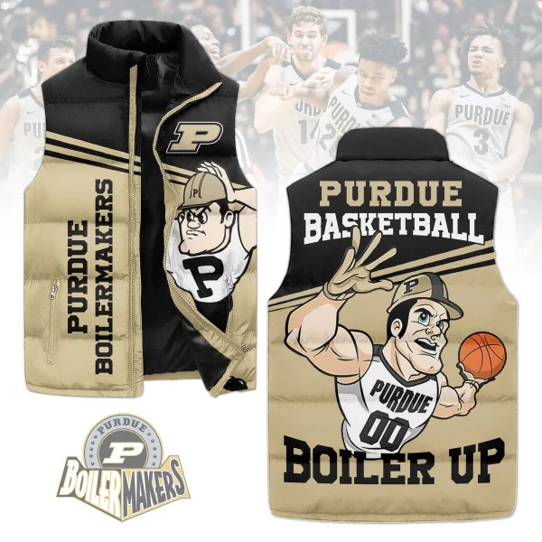 Boilermakers Basketball Mascot Puffer Sleeveless Jacket: Boiler Up!