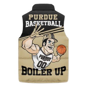 Boilermakers Basketball Mascot Puffer Sleeveless Jacket Boiler Up2B3 LudVS