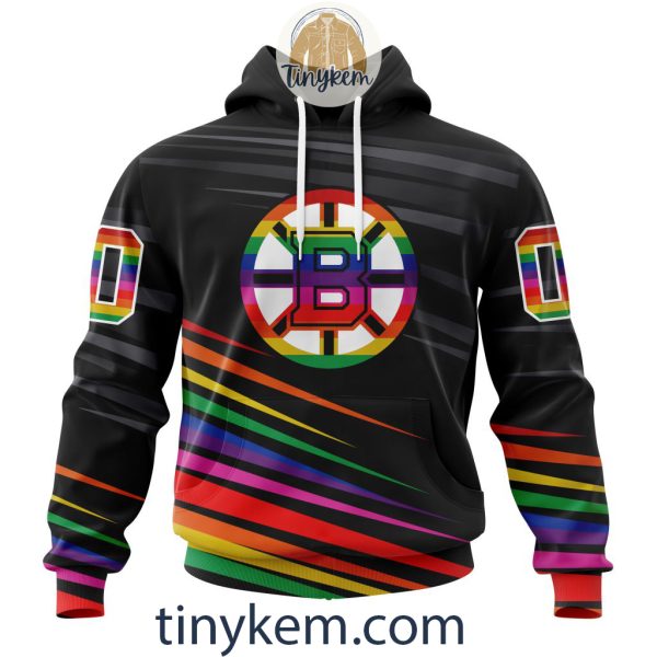 Boston Bruins With LGBT Pride Design Tshirt, Hoodie, Sweatshirt