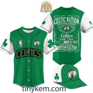Boston Celtics Baseball Jersey With Cap: Celtic Nation