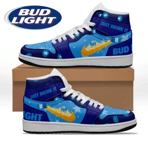 Bud Light Just Drink It Air Jordan 1 High Top Shoes