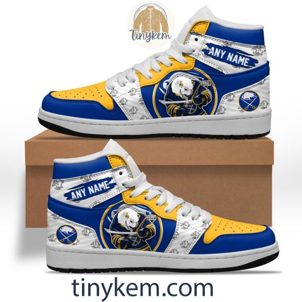 Buffalo Sabres With Team Mascot Customized Air Jordan 1 Sneaker