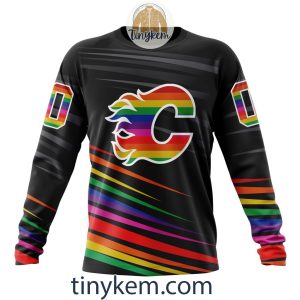 Calgary Flames With LGBT Pride Design Tshirt Hoodie Sweatshirt2B4 HM2QV