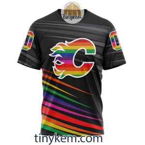 Calgary Flames With LGBT Pride Design Tshirt Hoodie Sweatshirt2B6 ws03j