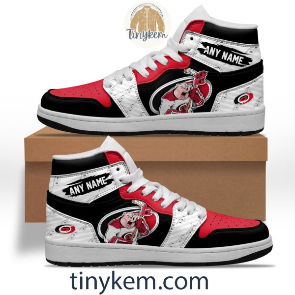 Carolina Hurricanes With Team Mascot Customized Air Jordan 1 Sneaker