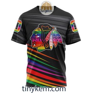 Chicago Blackhawks With LGBT Pride Design Tshirt Hoodie Sweatshirt2B6 zOmq0